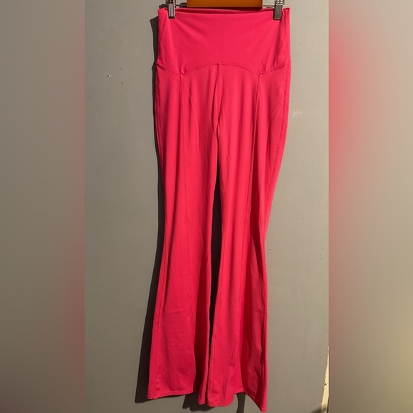 JoyLab Pink Flare Pants with Thick/Fold-Over Waistband - Picture 1 of 7